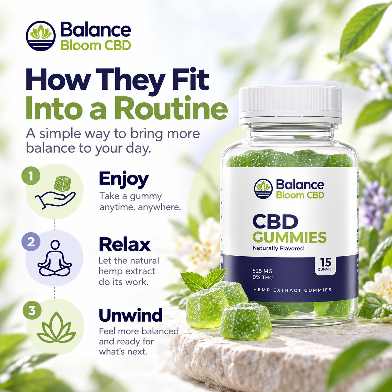 Balance Bloom CBD Gummies routine information
